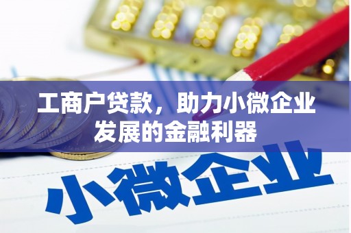 万丹工商户贷款，助力小微企业发展的金融利器