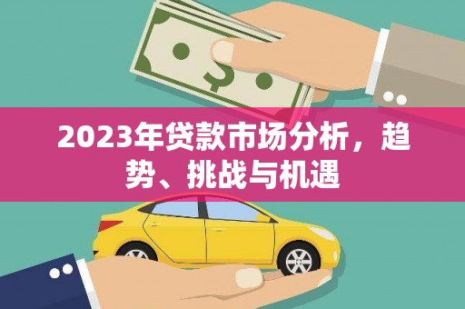 万丹2023年贷款市场分析，趋势、挑战与机遇