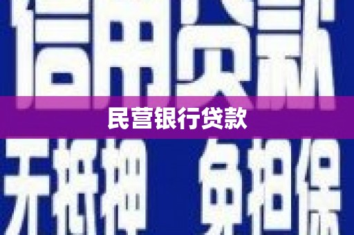 万丹民营银行贷款