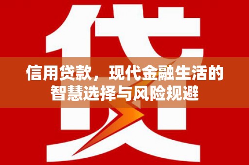 万丹信用贷款，现代金融生活的智慧选择与风险规避