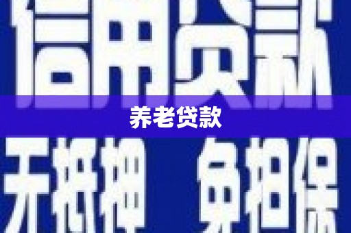万丹养老贷款