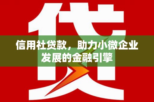 万丹信用社贷款，助力小微企业发展的金融引擎