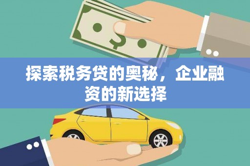 万丹探索税务贷的奥秘，企业融资的新选择
