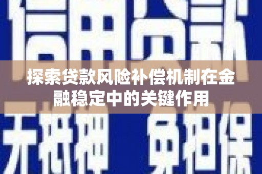 万丹探索贷款风险补偿机制在金融稳定中的关键作用
