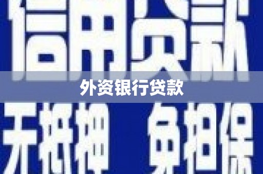 万丹外资银行贷款