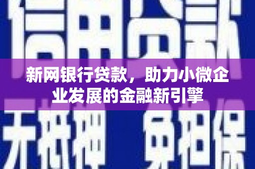 万丹新网银行贷款，助力小微企业发展的金融新引擎