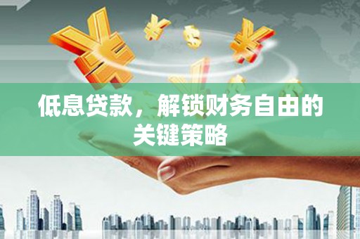 万丹低息贷款，解锁财务自由的关键策略