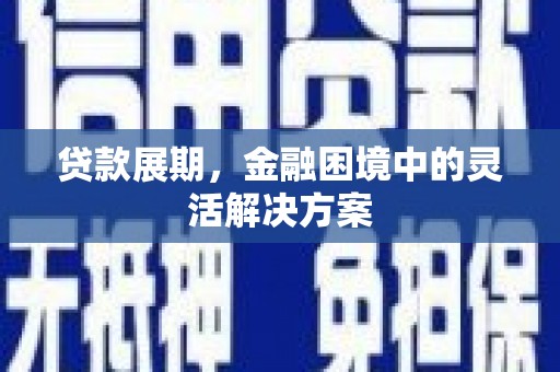 万丹贷款展期，金融困境中的灵活解决方案