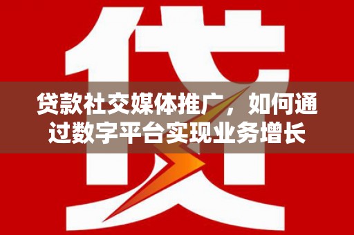 万丹贷款社交媒体推广，如何通过数字平台实现业务增长