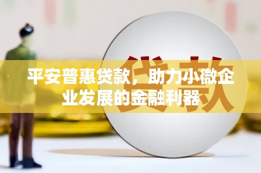 万丹平安普惠贷款，助力小微企业发展的金融利器