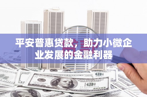 万丹平安普惠贷款，助力小微企业发展的金融利器