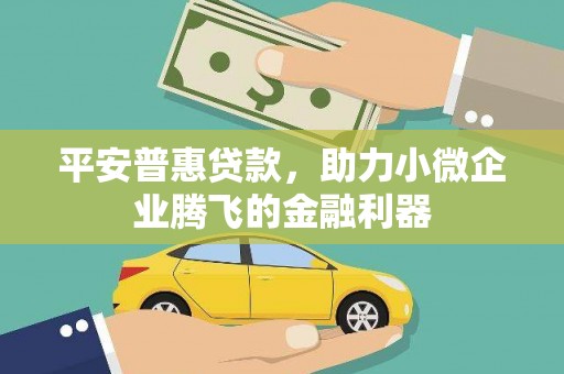 万丹平安普惠贷款，助力小微企业腾飞的金融利器