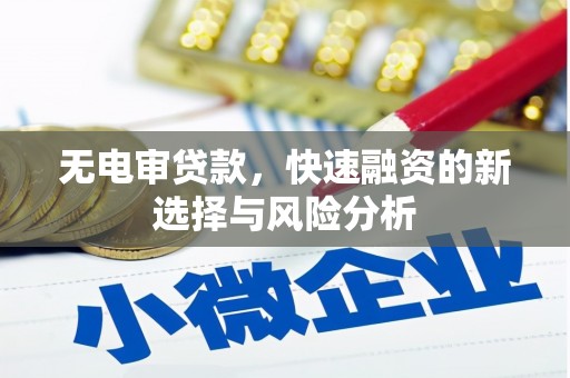 万丹无电审贷款，快速融资的新选择与风险分析