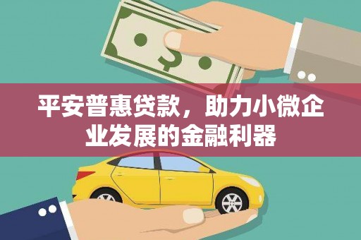 万丹平安普惠贷款，助力小微企业发展的金融利器