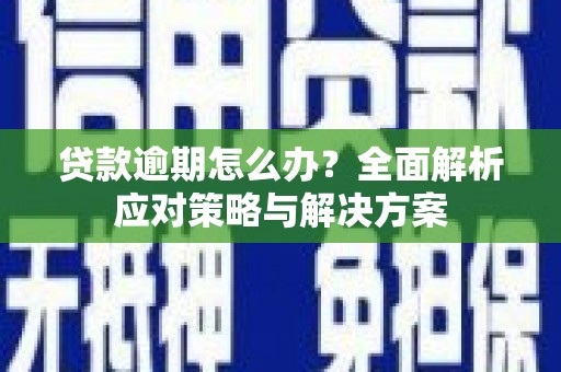 万丹贷款逾期怎么办？全面解析应对策略与解决方案