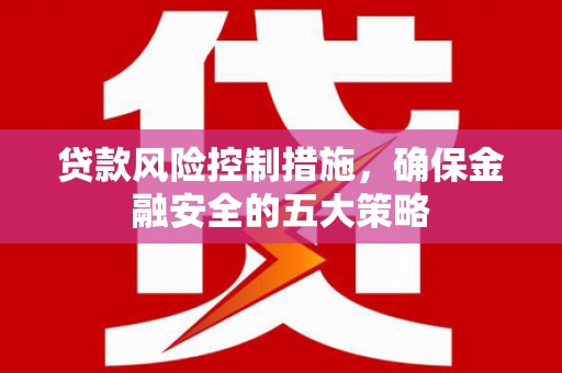 万丹贷款风险控制措施，确保金融安全的五大策略