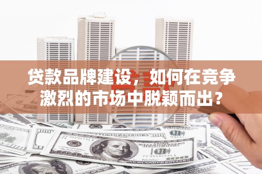 万丹贷款品牌建设，如何在竞争激烈的市场中脱颖而出？