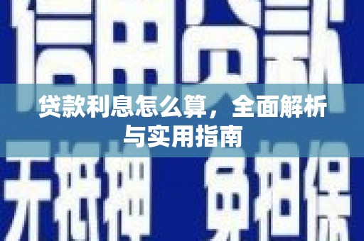 万丹贷款利息怎么算，全面解析与实用指南
