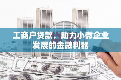 万丹工商户贷款，助力小微企业发展的金融利器
