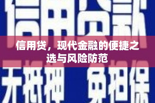 万丹信用贷，现代金融的便捷之选与风险防范