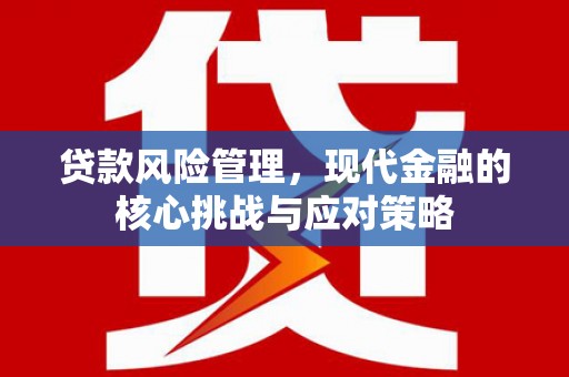万丹贷款风险管理，现代金融的核心挑战与应对策略