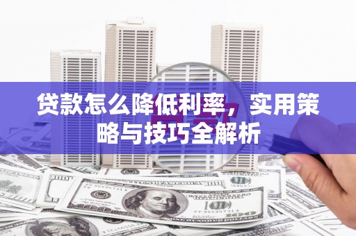 万丹贷款怎么降低利率，实用策略与技巧全解析